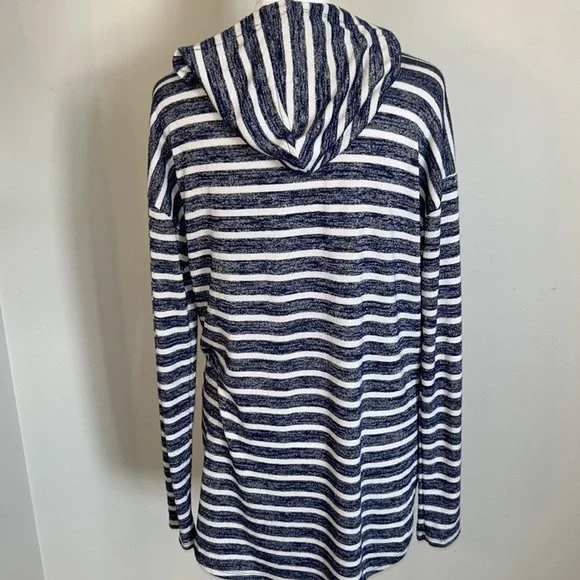 Banana Republic Luxespun Striped Hoodie Size Medium​​​​ - Picture 8 of 9
